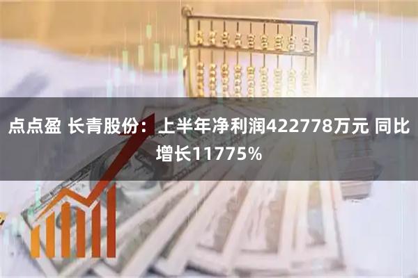 点点盈 长青股份：上半年净利润422778万元 同比增长11775%