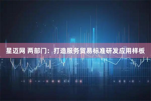 星迈网 两部门：打造服务贸易标准研发应用样板